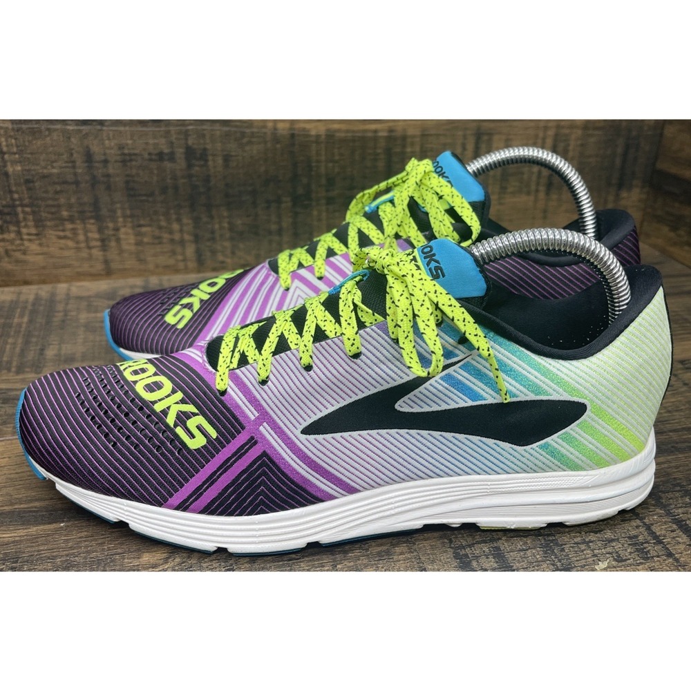 Brooks Purple and Green Athletic Shoes